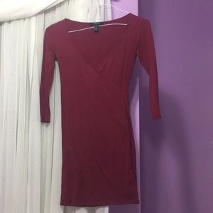 Burgundy Forever 21 Dress